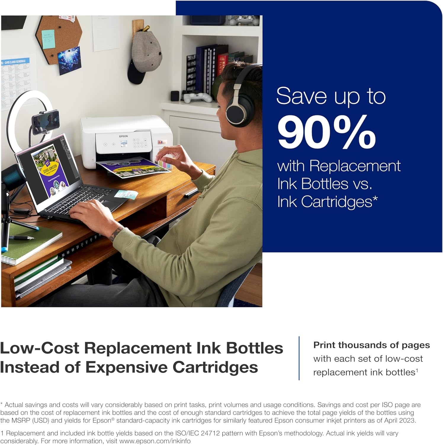 image:imageEpson EcoTank ET2800 Wireless Color AllinOne CartridgeFree Supertank with Scan and Copy The Ideal Basic Home Printer WhiteWhite