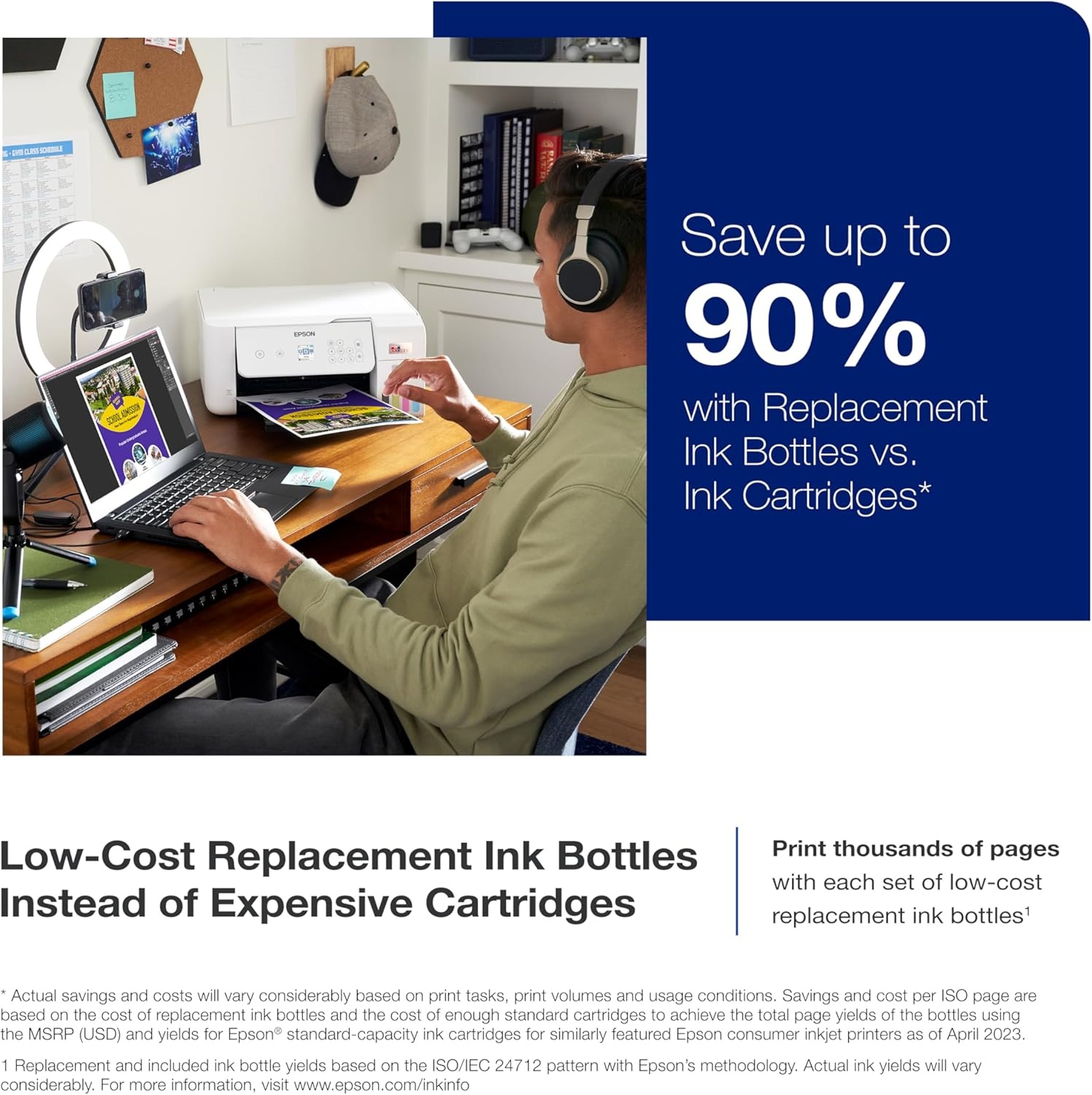 image:imageEpson EcoTank ET2800 Wireless Color AllinOne CartridgeFree Supertank with Scan and Copy The Ideal Basic Home Printer WhiteWhite