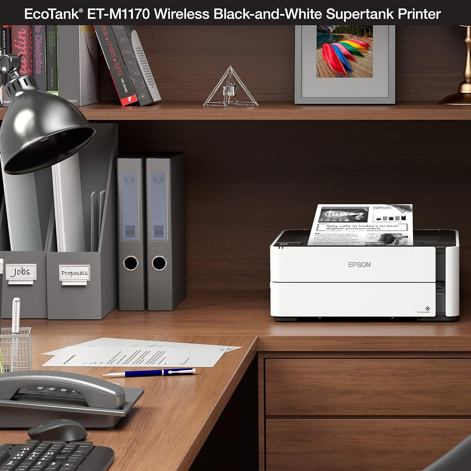 image:imageEpson EcoTank ETM1170 Wireless Monochrome Supertank Printer with Ethernet PLUS 2 Years of Unlimited InkWhiteETM1170