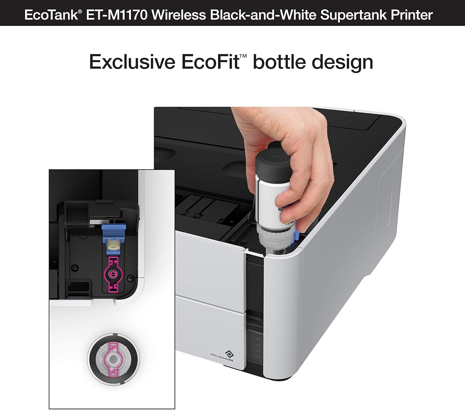 image:imageEpson EcoTank ETM1170 Wireless Monochrome Supertank Printer with Ethernet PLUS 2 Years of Unlimited InkWhiteETM1170