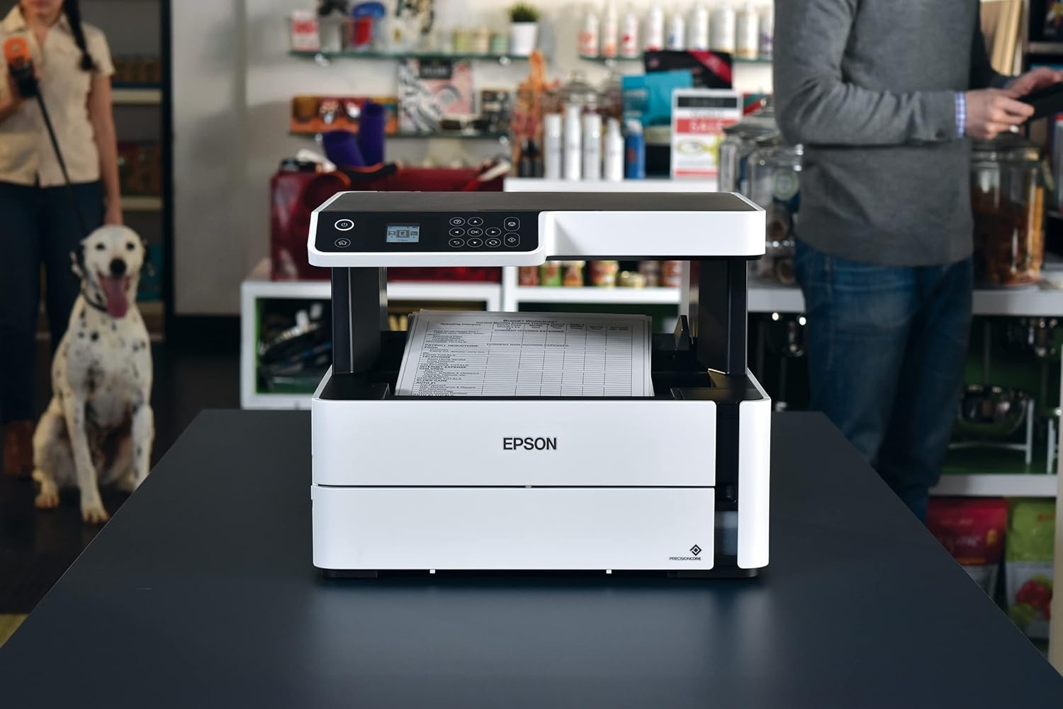 image:imageEpson EcoTank ETM2170 Wireless Monochrome AllinOne Supertank Printer with Ethernet PLUS 2 Years of Unlimited InkWhiteETM2170