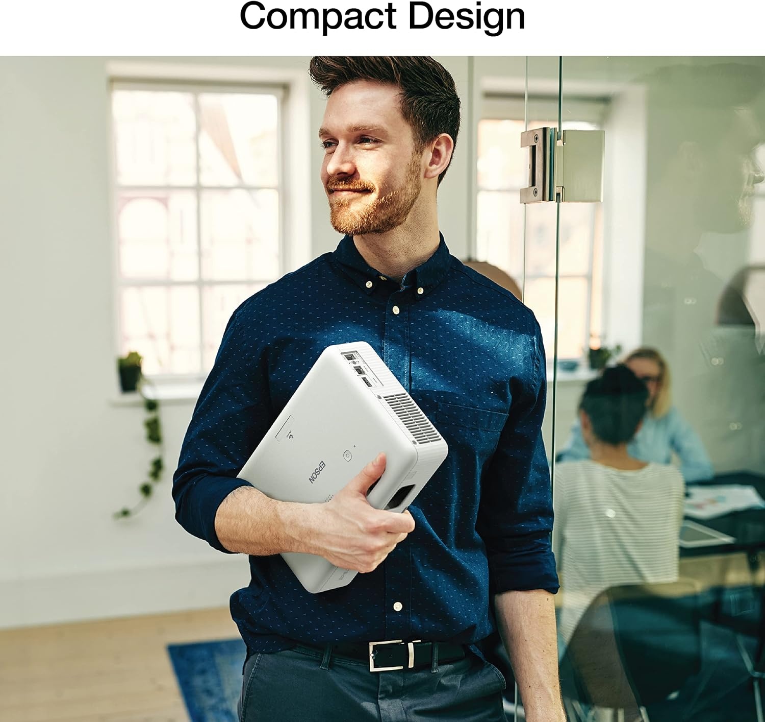 image:imageEpson EpiqVision Flex COFH02 Full HD 1080p Smart Streaming Portable Projector 3Chip 3LCD 3000 Lumen ColorWhite Brightness Android TV Bluetooth 5W Speaker Home EntertainmentCOW01