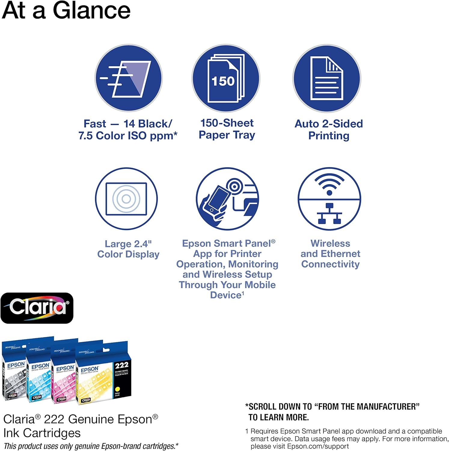 image:imageEpson Expression Home XP4200 Wireless Color AllinOne Printer with Scan Copy Automatic 2Sided Printing Borderless Photos and 24 Colorfull Display BlackXP5200
