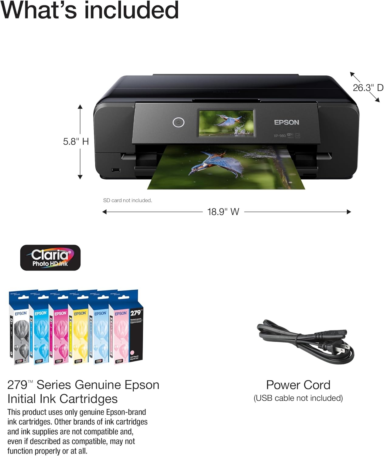 image:imageEpson Expression Photo XP970 Wireless Color Photo Printer with Scanner and Copier BlackExpression Photo XP980