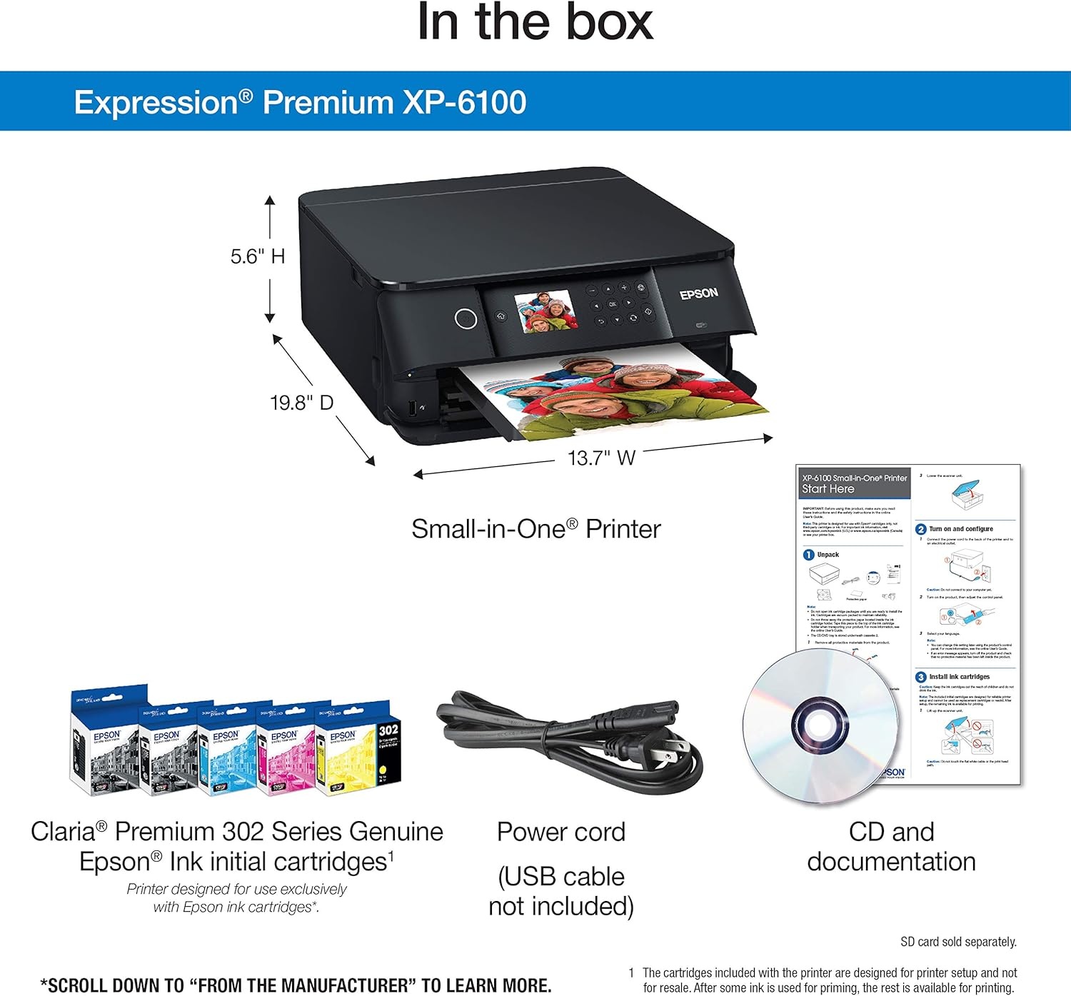 image:imageEpson Expression Premium XP7100 Wireless Color Photo Printer with ADF Scanner and Copier Black SmallXP6100