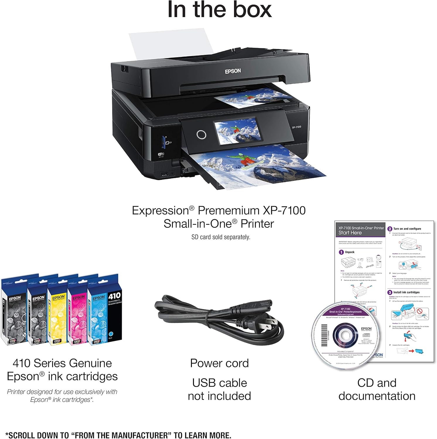 image:imageEpson Expression Premium XP7100 Wireless Color Photo Printer with ADF Scanner and Copier Black SmallXP7100
