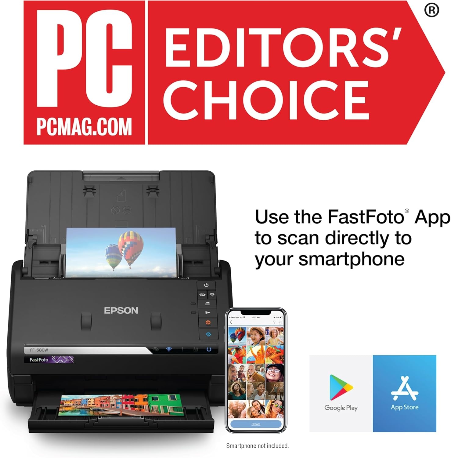 image:imageEpson FastFoto FF680W Wireless HighSpeed Photo and Document Scanning System Black