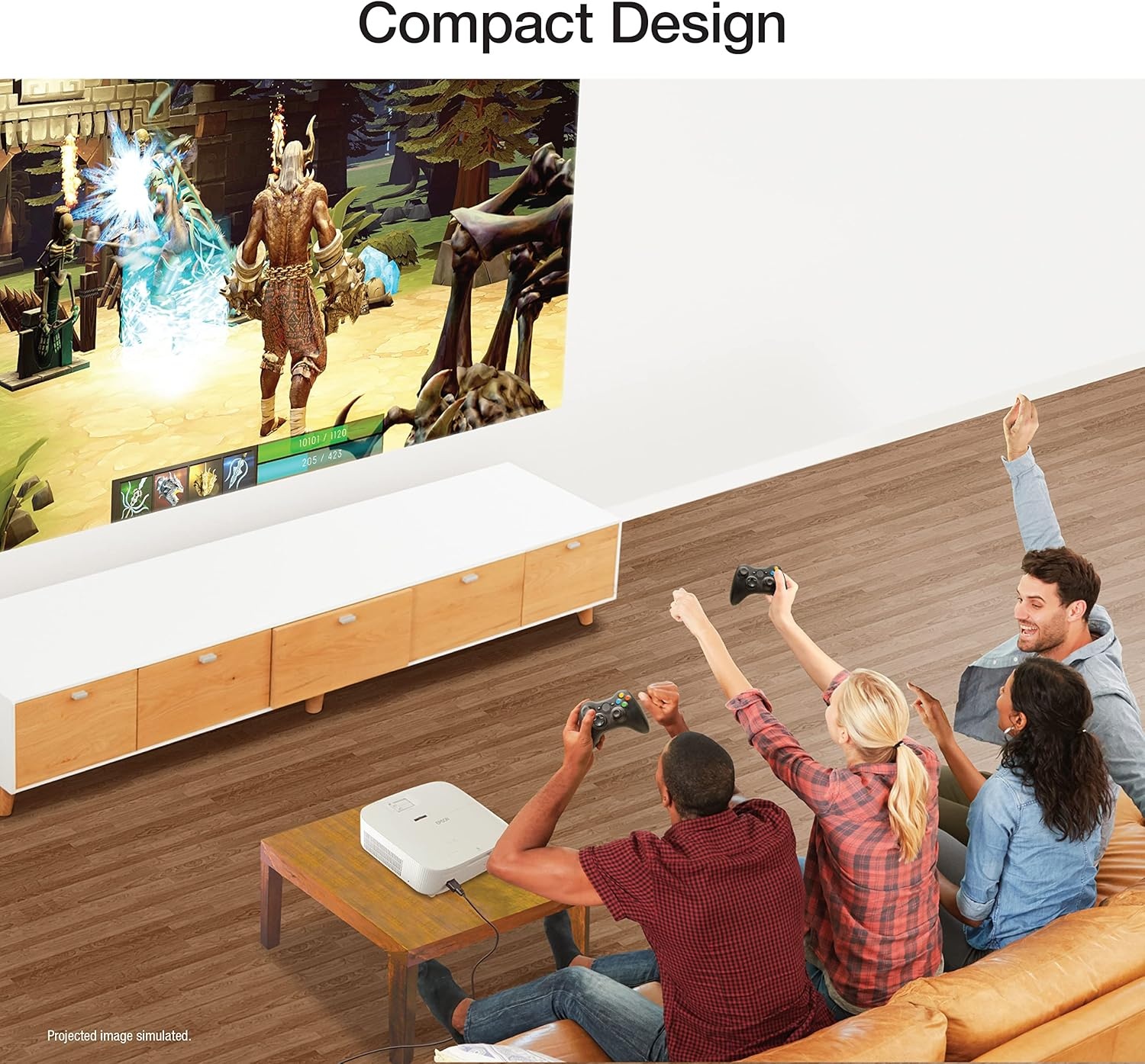 image:imageEpson Home Cinema 2350 4K PROUHD Smart Gaming Projector with Android TV 3Chip 3LCD HDR10 HLG 2800 Lumens Low Latency 10 W Speaker Bluetooth Streaming CapabilityGaming Projector