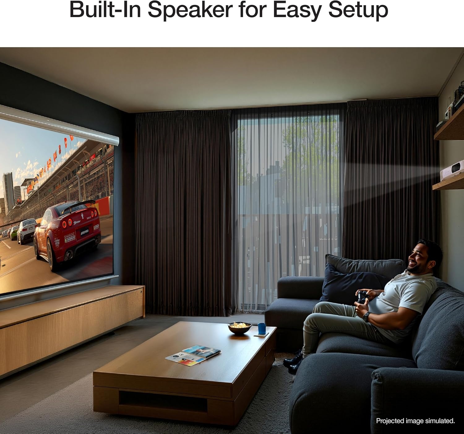 image:imageEpson Home Cinema 980 3Chip 3LCD 1080p Projector 4000 Lumens Color and White Brightness StreamingGaming Media Room BuiltIn Speaker Auto Picture Skew 160001 Contrast 2 HDMI Ports980