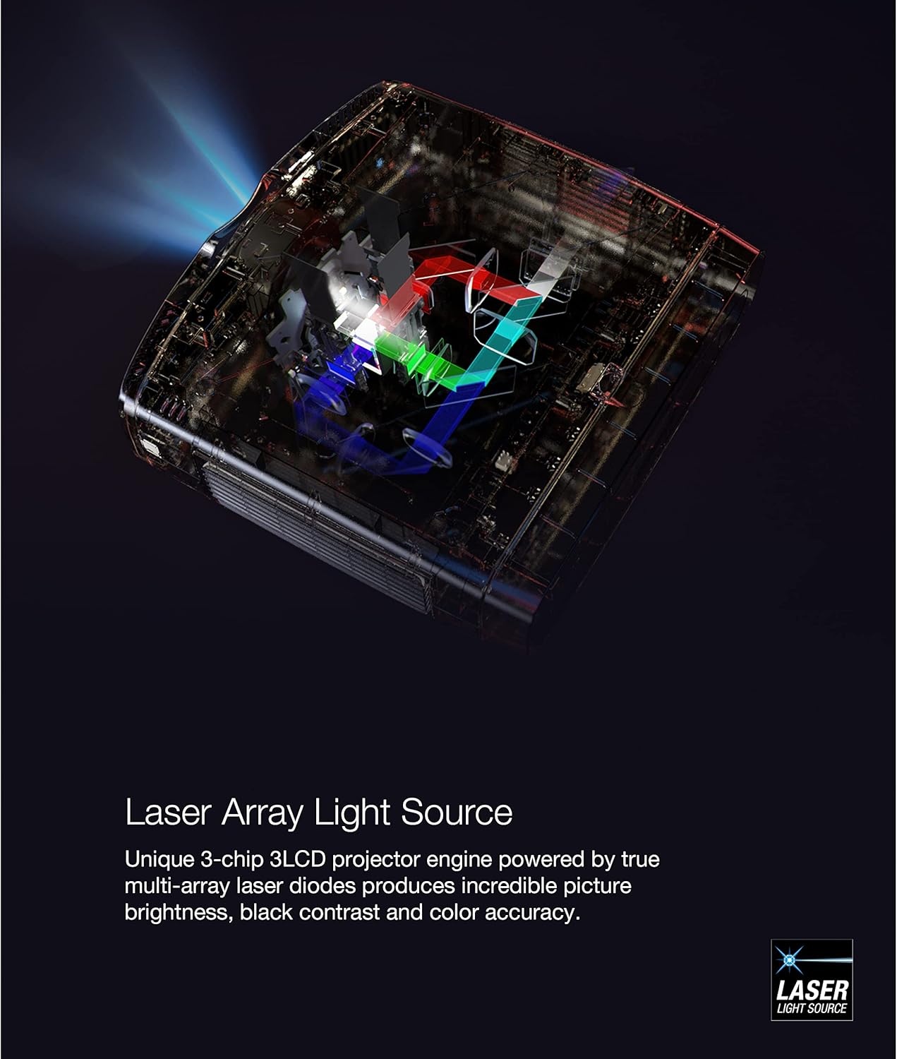 image:imageEpson Home Cinema LS11000 4K PROUHD Laser Projector HDR HDR10 2500 Lumens Color amp White Brightness HDMI 21 Motorized Lens Lens Shift Focus Zoom 3840 x 2160 120 Hz Home Theater Gaming