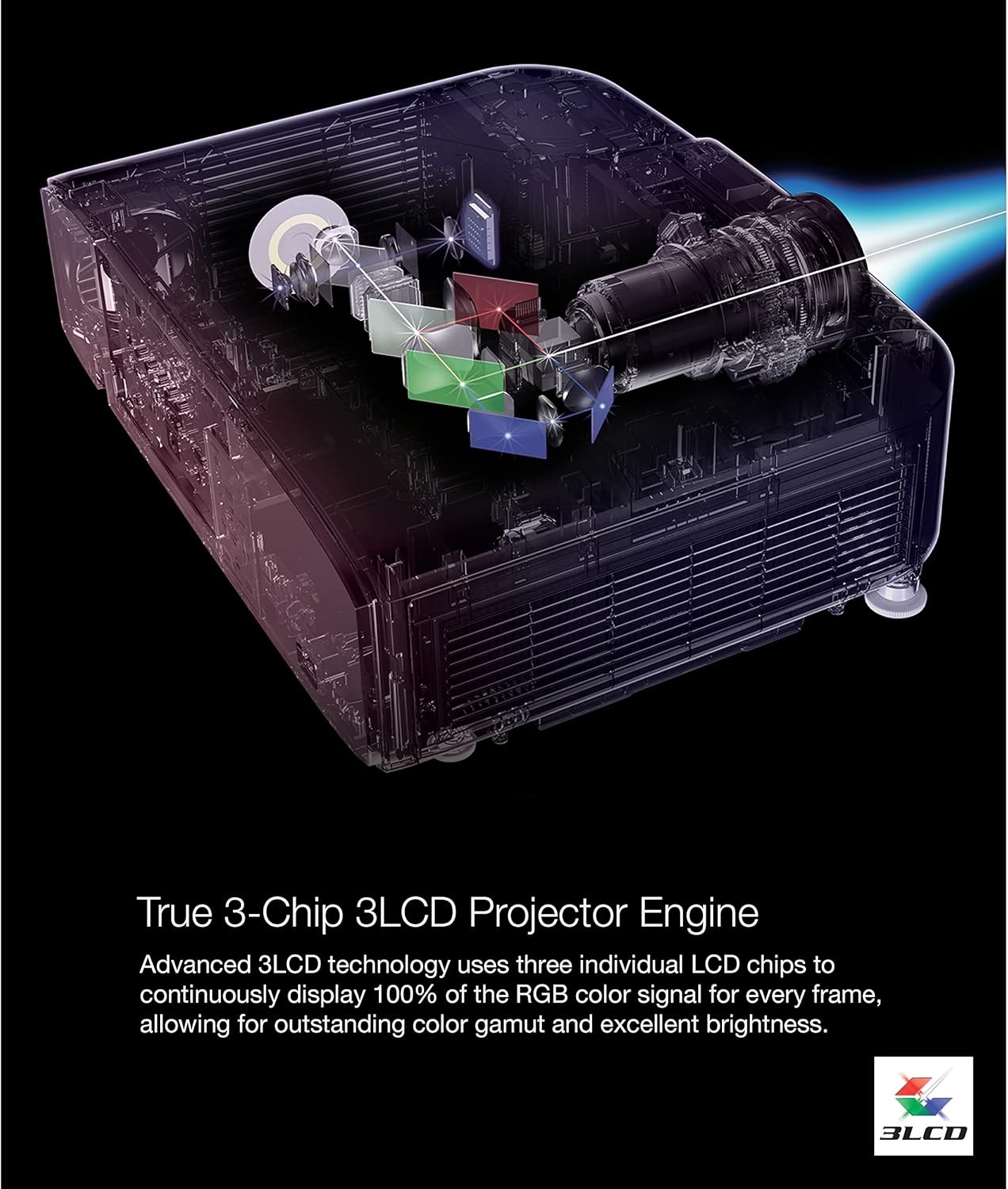 image:imageEpson Home Cinema LS11000 4K PROUHD Laser Projector HDR HDR10 2500 Lumens Color amp White Brightness HDMI 21 Motorized Lens Lens Shift Focus Zoom 3840 x 2160 120 Hz Home Theater Gaming