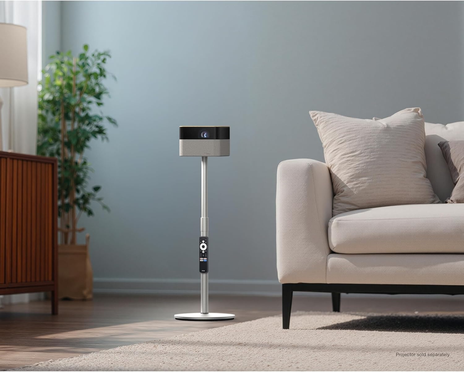 image:imageEpson Lifestudio Flex Adjustable Floor Stand with Remote Control Holder Freestanding Tilt and Swivel Height and Angle Adjustment Conceal Cable Portable