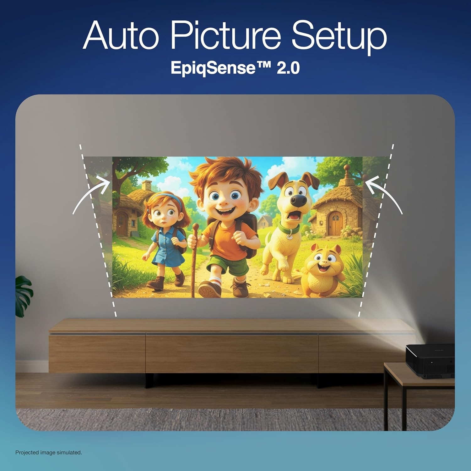 image:imageEpson Lifestudio Pop Plus 4K PROUHD Personal Lifestyle Projector 700 Lumens of Color and White Brightness Sound by Bose Google TV 3Chip 3LCD Triple Core Engine Projection Studio App BlackBlack