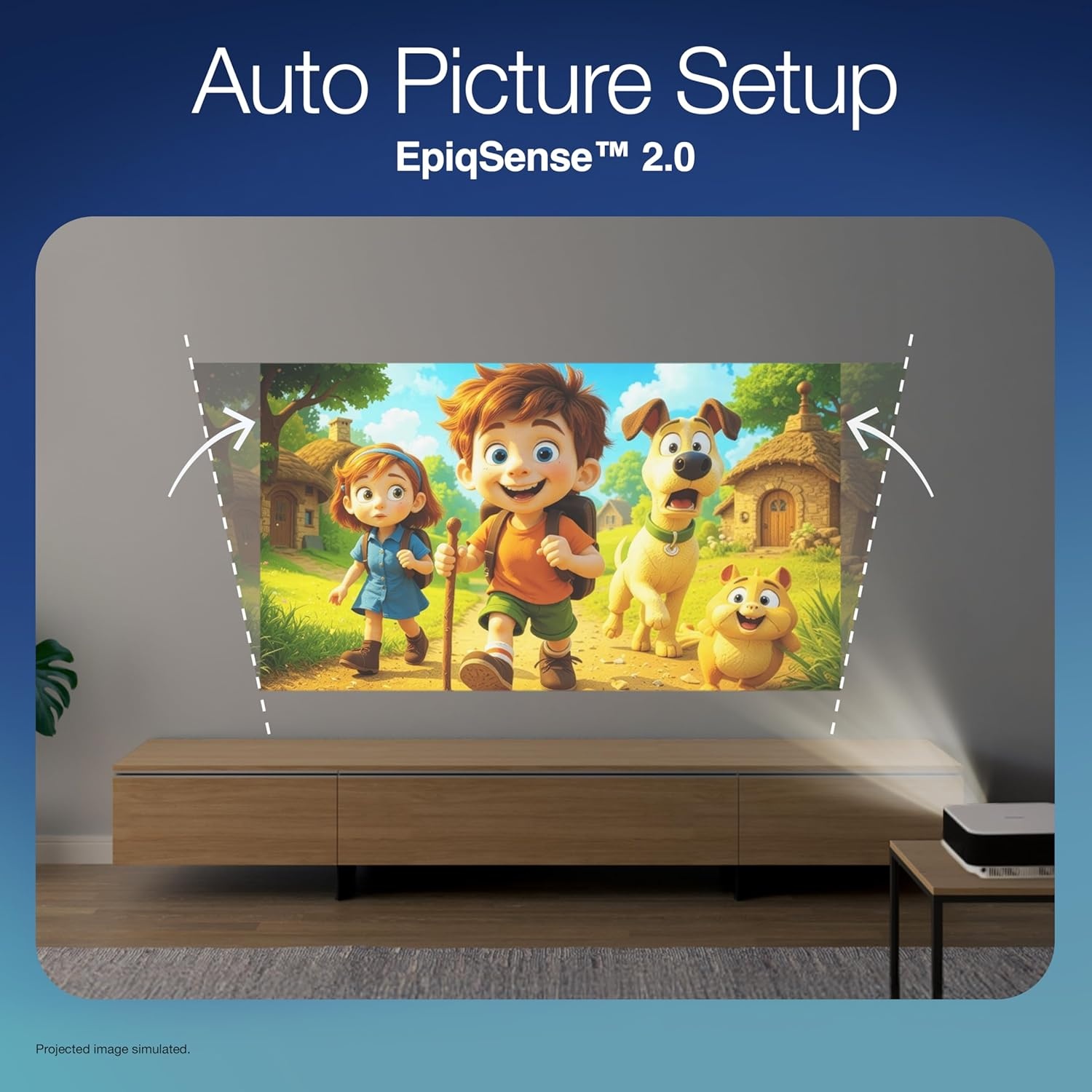 image:imageEpson Lifestudio Pop Plus 4K PROUHD Personal Lifestyle Projector 700 Lumens of Color and White Brightness Sound by Bose Google TV 3Chip 3LCD Triple Core Engine Projection Studio App BlackWhite
