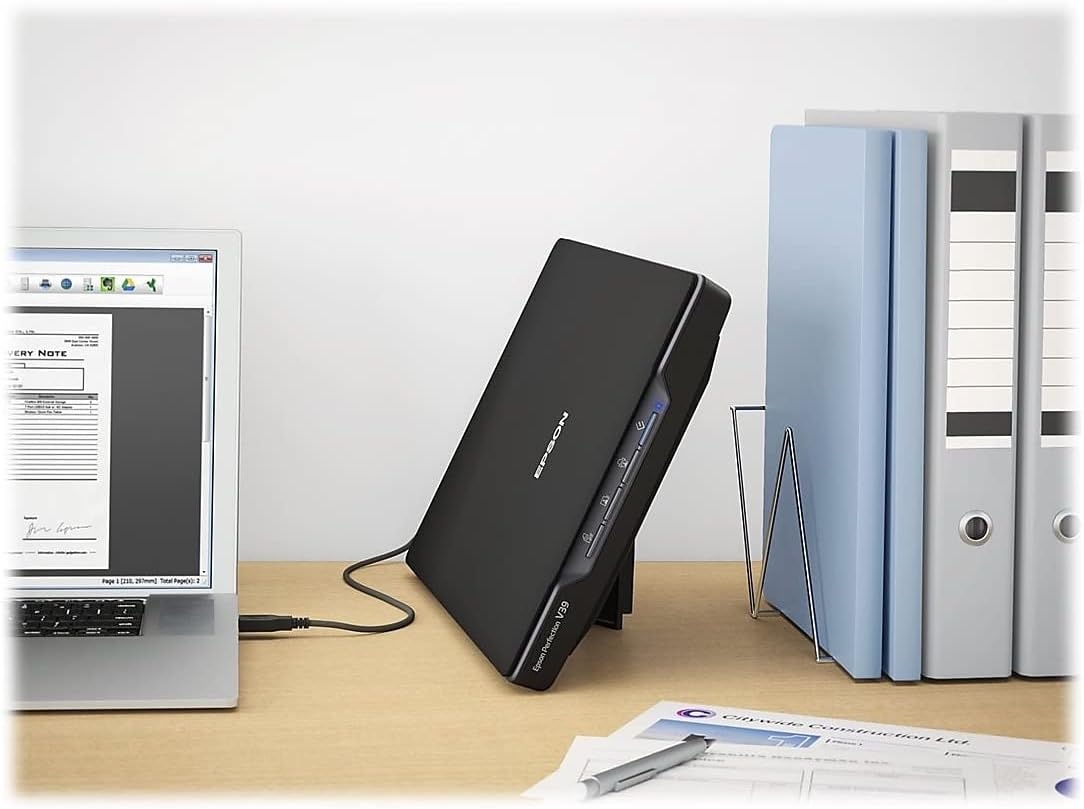 image:imageEpson Perfection V39 II Color Photo and Document Flatbed Scanner with 4800 dpi Optical Resolution Scan to Cloud USB Power and HighRise Removable LidPerfection V39