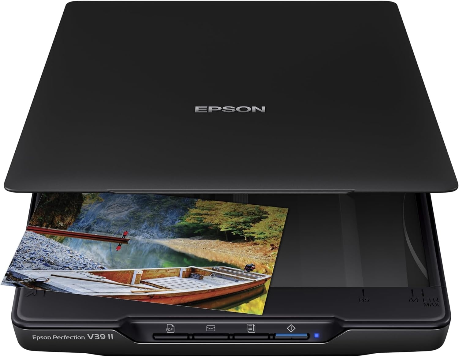 image:imageEpson Perfection V39 II Color Photo and Document Flatbed Scanner with 4800 dpi Optical Resolution Scan to Cloud USB Power and HighRise Removable LidPerfection V39 II