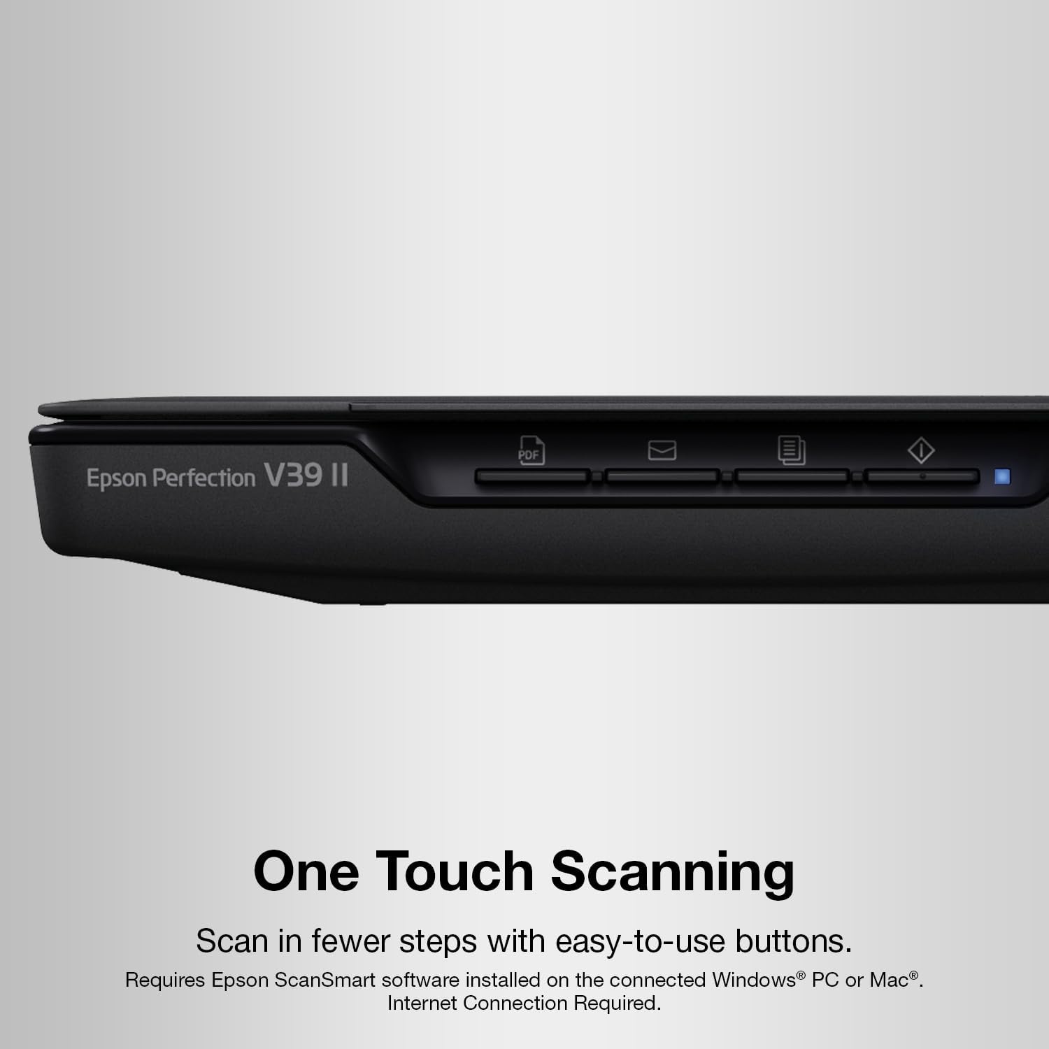 image:imageEpson Perfection V39 II Color Photo and Document Flatbed Scanner with 4800 dpi Optical Resolution Scan to Cloud USB Power and HighRise Removable LidPerfection V39 II