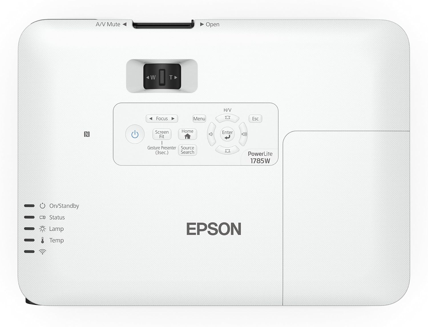 image:imageEpson PowerLite 1781W WXGA 3200 Lumens Equal Color and White brightness Wireless 3LCD Portable Projector BlackPowerLite 1785W