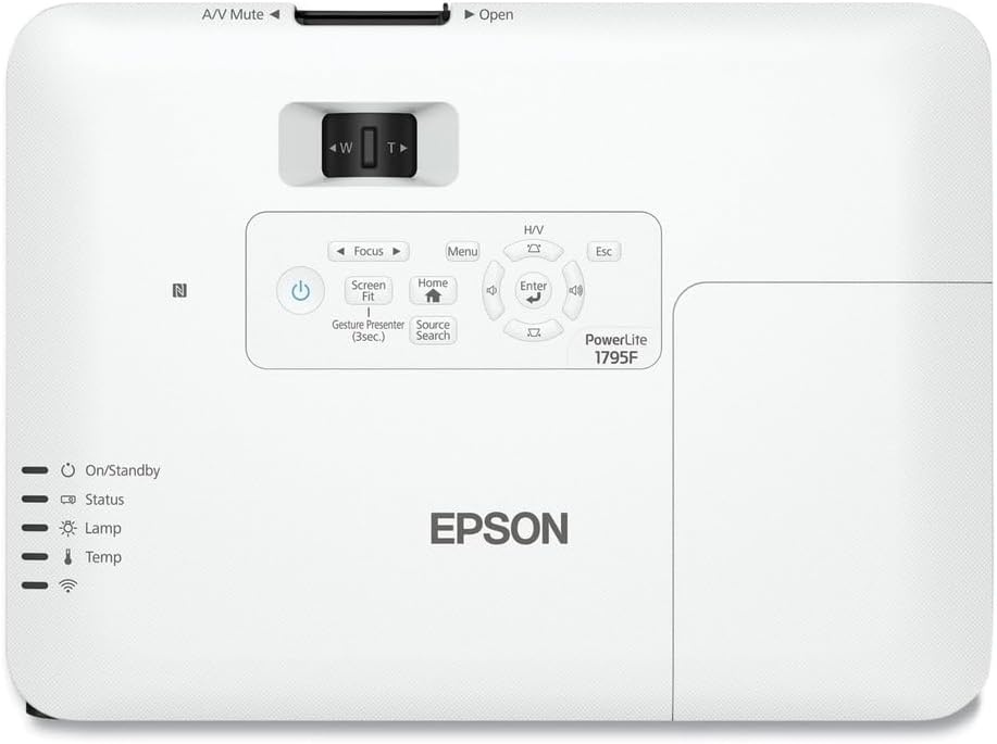 image:imageEpson PowerLite 1781W WXGA 3200 Lumens Equal Color and White brightness Wireless 3LCD Portable Projector BlackPowerLite 1795F