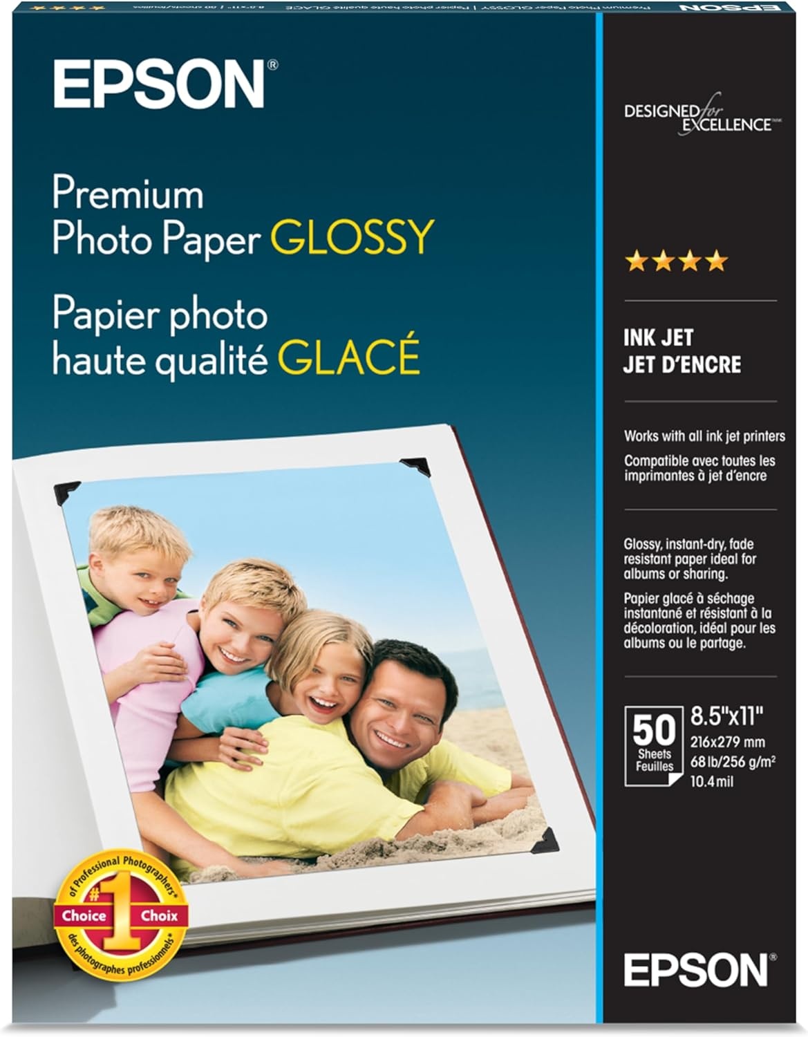 image:imageEpson Premium Photo Paper Super B size 11 x 17 Inches 20 sheets S041290 glossy finish85x11 Inches