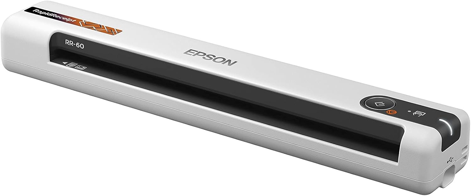 image:imageEpson RapidReceipt RR60 Mobile Tax Receipt and Color Document Scanner with Complimentary Data Management Software for PC amp Mac