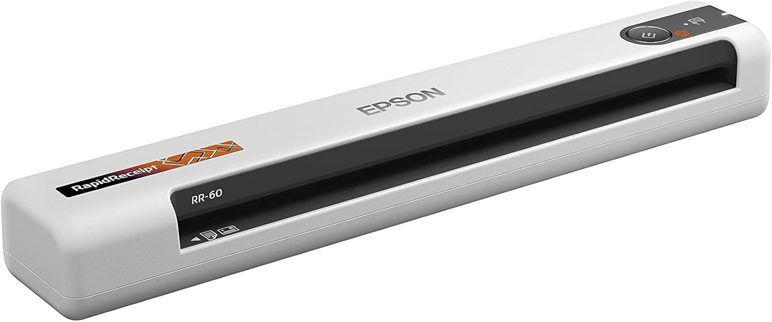 image:imageEpson RapidReceipt RR60 Mobile Tax Receipt and Color Document Scanner with Complimentary Data Management Software for PC amp Mac
