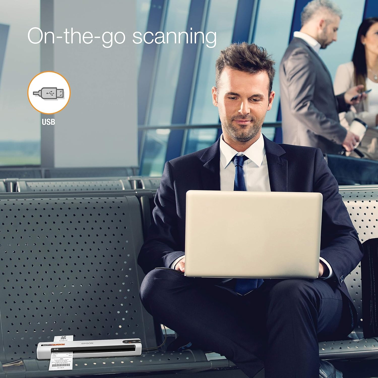 image:imageEpson RapidReceipt RR60 Mobile Tax Receipt and Color Document Scanner with Complimentary Data Management Software for PC amp Mac