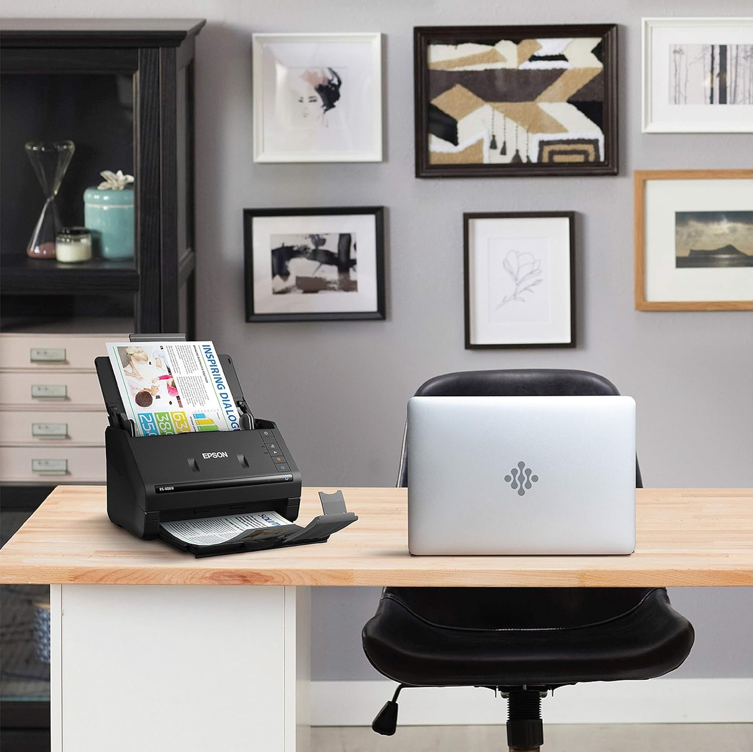 image:imageEpson Workforce ES400 II Color Duplex Desktop Document Scanner for PC and Mac with Auto Doc Feeder ADF Image Adjustment Tools