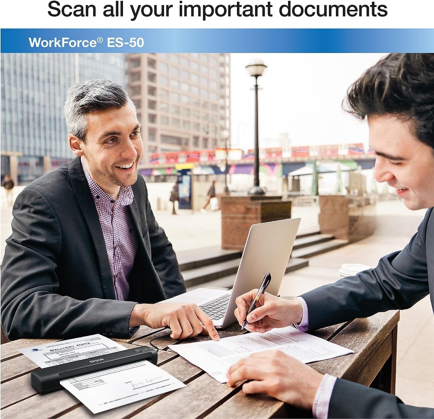 image:imageEpson Workforce ES50 Portable SheetFed Document Scanner for PC and MacScanner