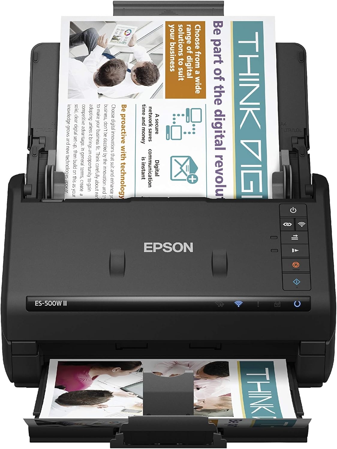 image:imageEpson Workforce ES500W II Wireless Color Duplex Desktop Document Scanner for PCand Mac with Auto Feeder ADF Scan from Smartphone or TabletES500W II New