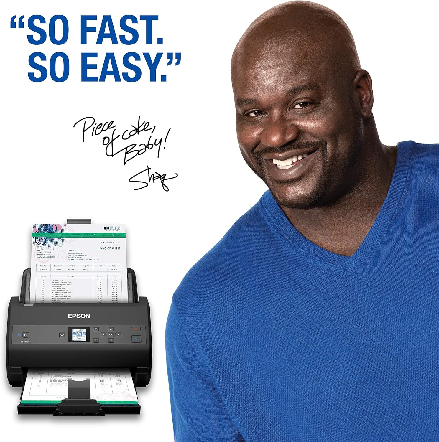 image:imageEpson Workforce ES865 High Speed Color Duplex Document Scanner with Twain DriverES865 New