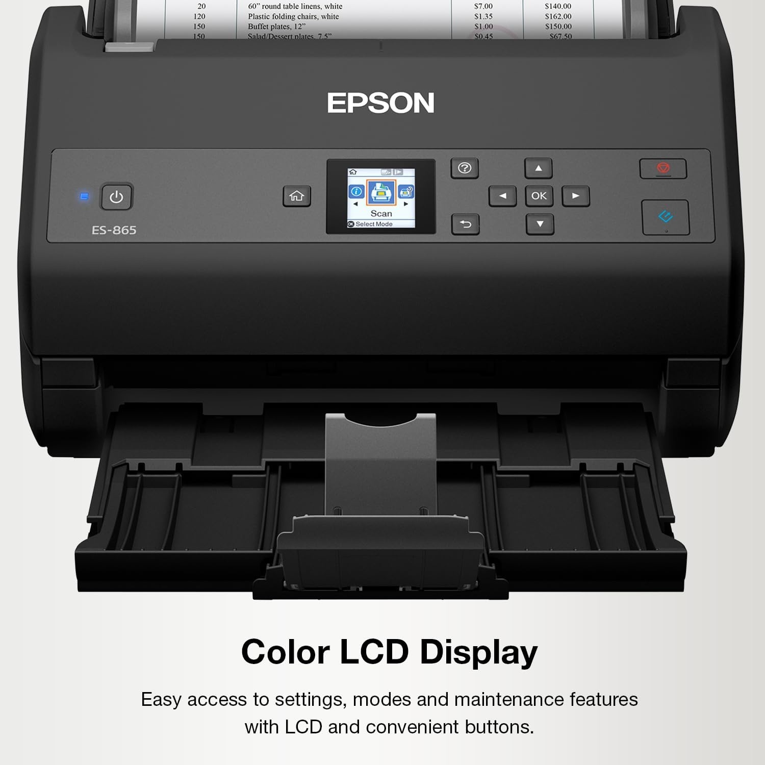 image:imageEpson Workforce ES865 High Speed Color Duplex Document Scanner with Twain DriverES865 New