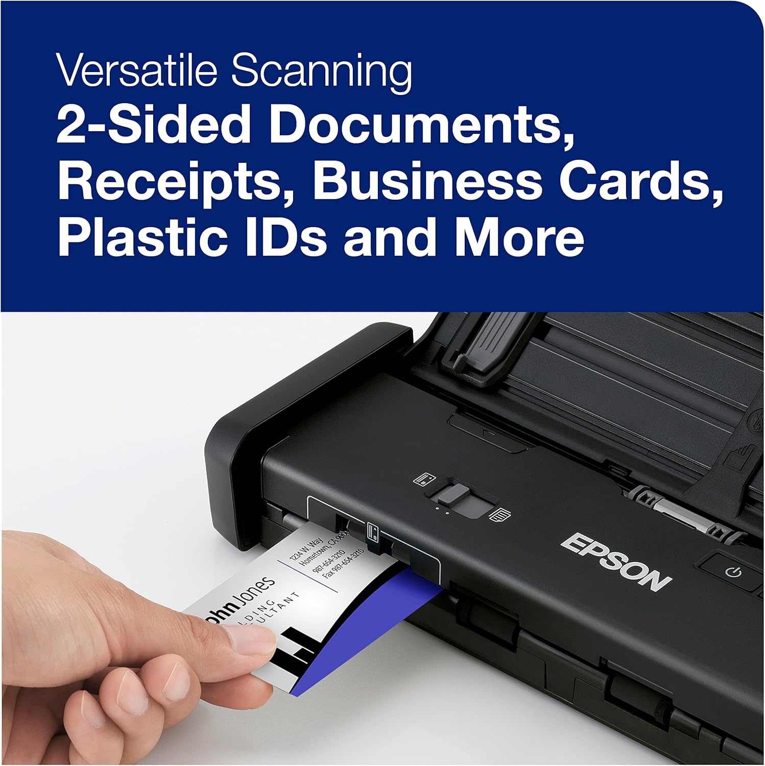 image:imageEpson Workforce ESC220 Compact Desktop Document Scanner 2Sided Scanning ADF for PC and MacES200