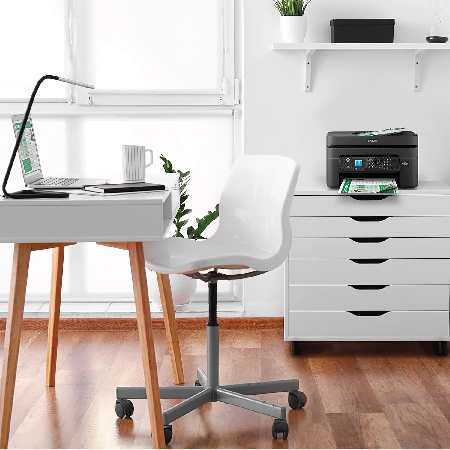 image:imageEpson Workforce WF2950 Wireless AllinOne Printer with Scan Copy Fax Auto Document Feeder Automatic 2Sided Printing and 24 Color DisplayPrinter