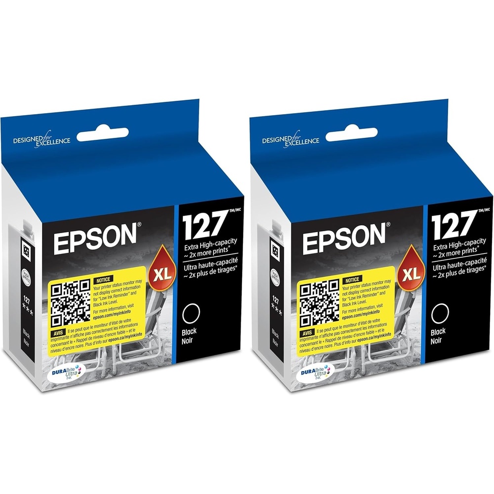 image:imageEPSON 127 DURABrite Ultra Ink Black Cartridge For NX530 625 WF3520 3530 3540 545 60 630 633 635 645 7010 7510 7520 840 845 Water Resistant