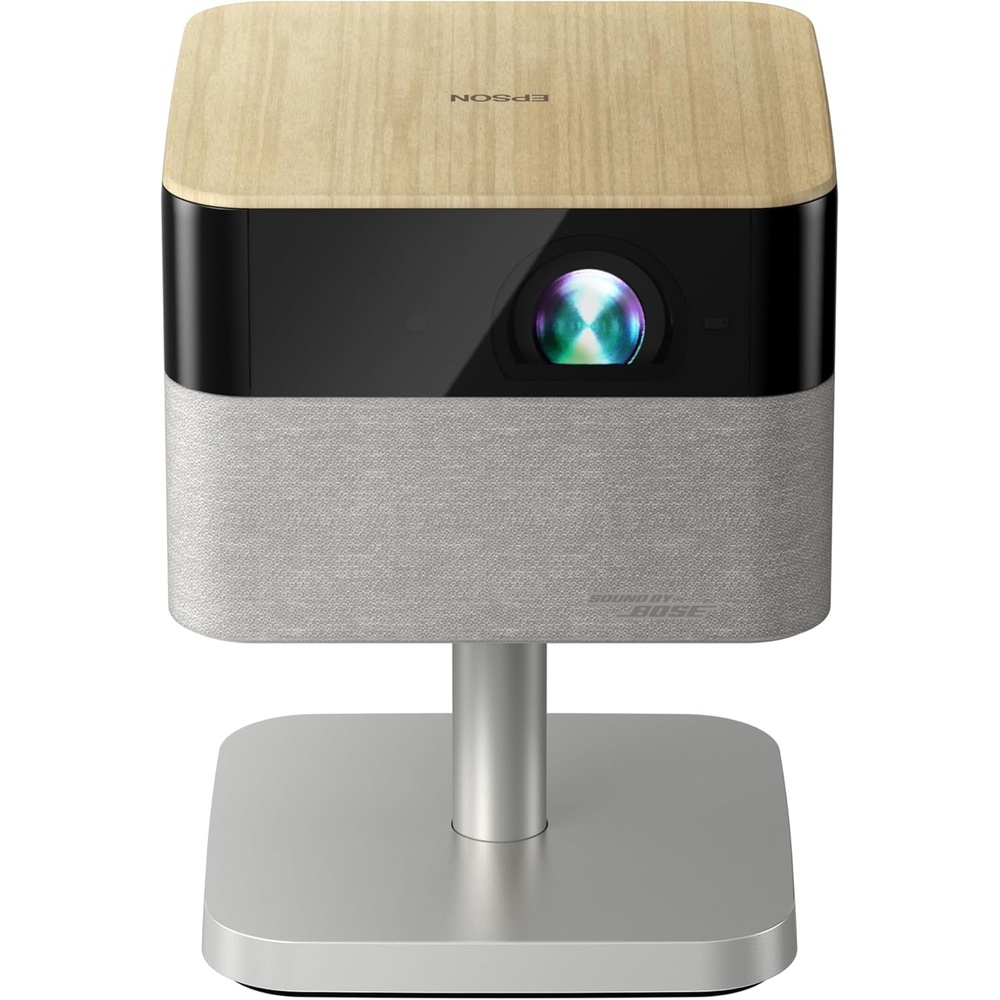 image:imageEpson Lifestudio Flex Full HD Portable Lifestyle Projector 700 Lumens of Color and White Brightness Sound by Bose Projection Studio App Stand Google TV 3Chip 3LCD Triple Core EngineGrey