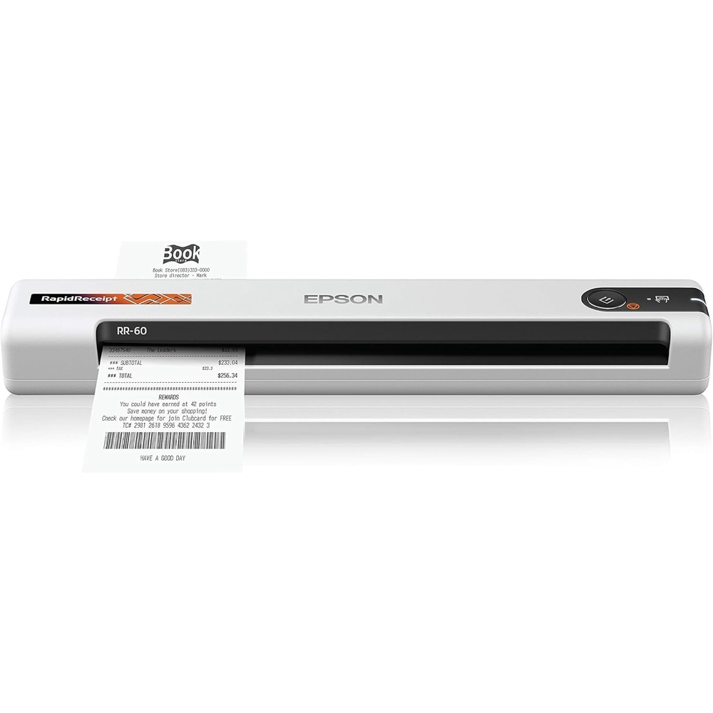 image:imageEpson RapidReceipt RR60 Mobile Tax Receipt and Color Document Scanner with Complimentary Data Management Software for PC amp Mac