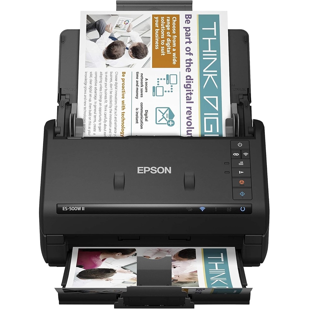 image:imageEpson Workforce ES500W II Wireless Color Duplex Desktop Document Scanner for PCand Mac with Auto Feeder ADF Scan from Smartphone or TabletES500W II New