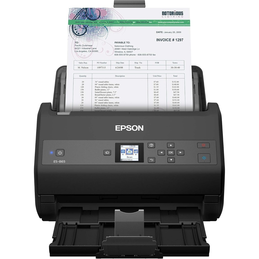 image:imageEpson Workforce ES865 High Speed Color Duplex Document Scanner with Twain DriverES865 New