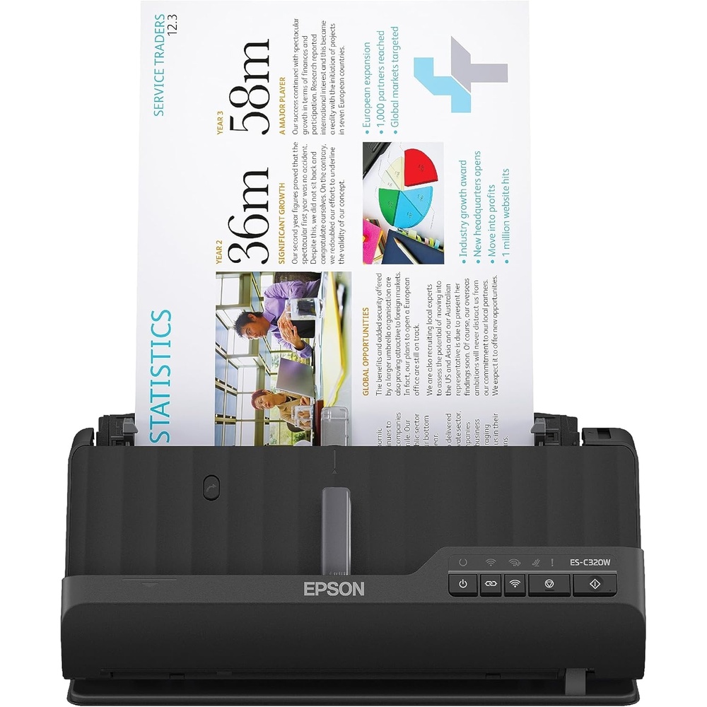 image:imageEpson Workforce ESC220 Compact Desktop Document Scanner 2Sided Scanning ADF for PC and MacESC320