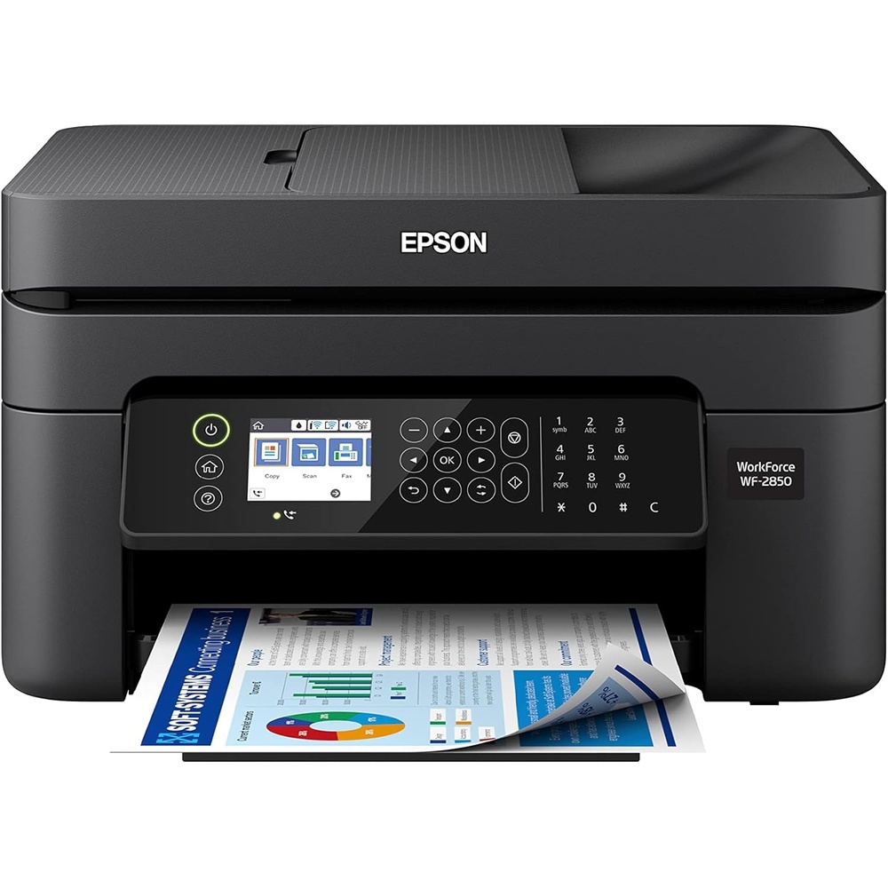image:imageEpson Workforce WF2950 Wireless AllinOne Printer with Scan Copy Fax Auto Document Feeder Automatic 2Sided Printing and 24 Color DisplayPrinter
