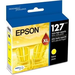 image:imageEPSON 127 DURABrite Ultra Ink Yellow Cartridge For NX530 625 WF3520 3530 3540 545 60 630 633 635 645 7010 7510 7520 840 845