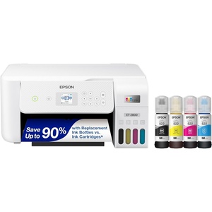 image:imageEpson EcoTank ET2800 Wireless Color AllinOne CartridgeFree Supertank with Scan and Copy The Ideal Basic Home Printer  WhiteWhite