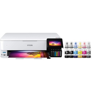 image:imageEpson EcoTank Photo ET8550 Wireless WideFormat Color AllinOne Supertank Printer  Scanner Copier  Ethernet  43inch Color Touchscreen