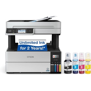 image:imageEpson EcoTank Pro ET5170 Wireless Color AllinOne Supertank Printer with Scanner Copier Fax Plus Auto Document Feeder White LargeET5180