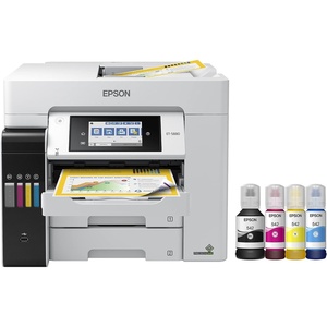 image:imageEpson EcoTank Pro ET5800 Wireless Color AllinOne Supertank Printer with Scanner Copier Fax and Ethernet WhiteET5880 Renewed