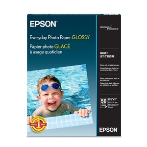 image:imageEpson Glossy Photo Paper 52 lbs Glossy 812 x 11 Pack of 50 Sheets S041649