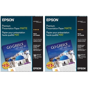 image:imageEpson Heavyweight 85x11 Matte Paper 50 Sheets S04125750 Count Pack of 2