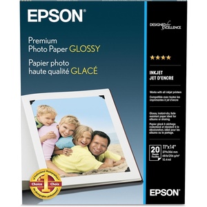 image:imageEpson Premium Photo Paper Super B size 11 x 17 Inches 20 sheets S041290 glossy finish11x14 Inches