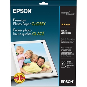 image:imageEpson Premium Photo Paper Super B size 11 x 17 Inches 20 sheets S041290 glossy finish8x10 Inches